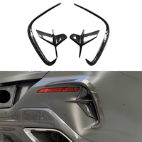 Kit de carrosserie de décoration de sortie d'air de pare-chocs arrière en fibre de carbone sèche de haute qualité 3K pour BMW Série 8 G14, style X amélioré, outils automobiles