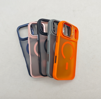 GSCASE Housse de téléphone givrée avec support de caméra Couverture de téléphone de charge magnétique pour Iphne 17 16 15 14 Pro Max