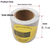 Sune l Port Support en plastique pour papier nail art, forme carrée et papillon dorée, 100 pièces, multi-tailles, moule d'extension d'ongles, colle fixe