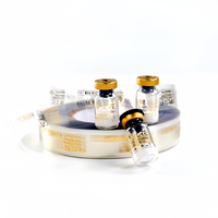 Étiquettes de flacons en BOPP transparent foncé personnalisées directement de l'usine - Autocollants imperméables pour ampoules de soin de la peau
