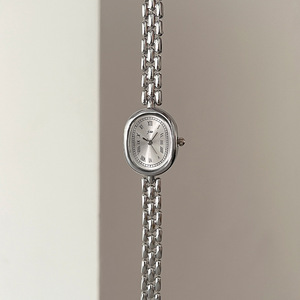 Vintage Oval Roman Numeral Women's Watch, Multi-Color Dial Chain Bracelet Quartz Wristwatch - Product Image 1