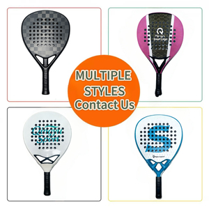 QINGYU SPORT OEM, usine de raquettes de <span class=keywords><strong>padel</strong></span>, propose des raquettes personnalisées en fibre de carbone 18K, 38 mm avec noyau en EVA, en stock. - Product Image 3