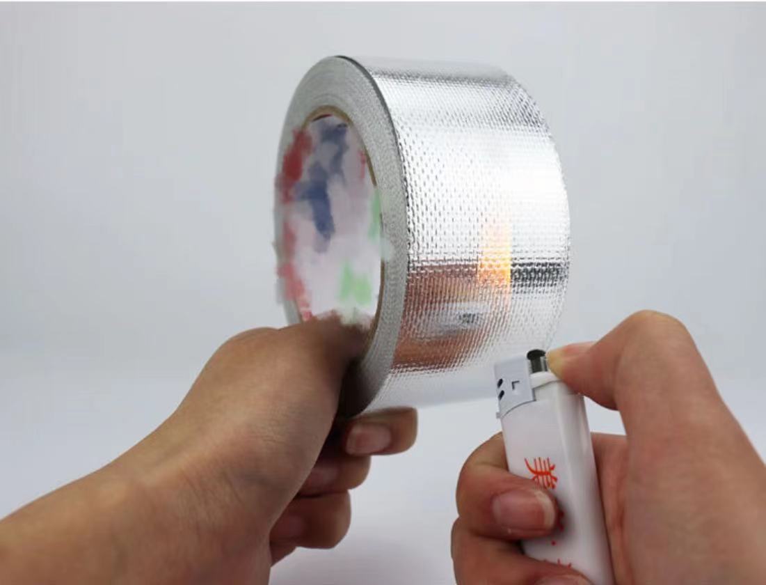 Sliver Pe Mesh Waterproof Fireproof Aluminum Foil Tape Self Adhesive Roofing
