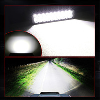 Barra de Luz LED Impermeable de 12 Pulgadas, 100W, Doble Fila, para Camionetas Todoterreno, con Patrón de Haz de Luz Combinado, 12V