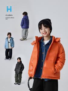 Vêtements pour enfants Garçons Veste à capuche à trois épreuves Manteau Nouvelle norme nationale 90 Manteau d'hiver peigné pour adolescents Garçons - Product Image 5