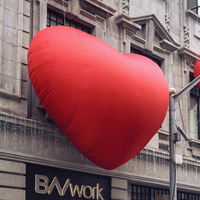 Grand ballon cœur gonflable personnalisé pour la Saint-Valentin, idéal pour les déclarations d'amour et comme article promotionnel pour la décoration d'événements
