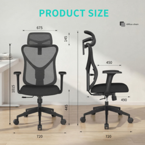 Nouvelle Chaise de <span class=keywords><strong>Bureau</strong></span> <span class=keywords><strong>Ergonomique</strong></span> Pivotante Confortable au Design Moderne en Maille <span class=keywords><strong>pour</strong></span> Usine et <span class=keywords><strong>Bureau</strong></span> – Mobilier de <span class=keywords><strong>Bureau</strong></span> et Équipement de <span class=keywords><strong>Bureau</strong></span> - Product Image 5