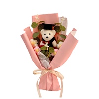 Hadiah Wisuda Buket Boneka Beruang Berbulu Model Mainan Plush Kreatif 243 untuk Ulang Tahun Anak Perempuan Musim Wisuda Teman Sekelas Buatan Tangan