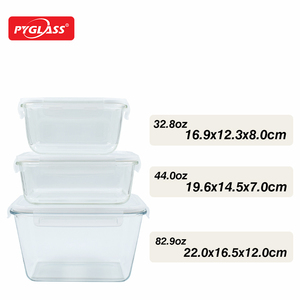 Thủy tinh thực phẩm lưu trữ container với Vent có nắp đậy, cao Borosilicate sâu kính ăn Trưa Bento hộp bát - Product Image 2