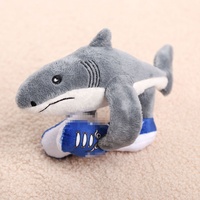 AI Shang Hai Jing Bracelet à breloques Brainrot italien Monstre Peluche Jouets Tung Tung Sahur Requin Drôle Super Doux Peluche Soulagement du Stress