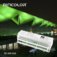 Decodificador DMX512 de alta potencia con pantalla digital RGB RGBW, DMX a PWM, carril DIN, 40 canales,