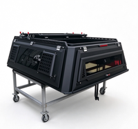 Capot rigide pliable en acier pour pick-up GMC, couvre-benne étanche tout-terrain avec fenêtres latérales ventilées