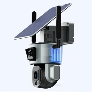 4G Cctv Beveiligingssysteem 8mp Ip Dome Camera Met Audio Wifi Ptz Camera Met Zonnepaneel