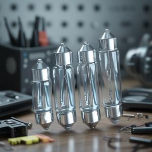 หลอดไฟฮาโลเจน 10x31 2 ชิ้น สำหรับเปลี่ยนหลอดไฟภายใน - Product Image 1