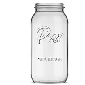 Bocaux Mason à large ouverture avec couvercles hermétiques pour le stockage des aliments, les épices, la mise en <span class=keywords><strong>conserve</strong></span>, la confiture, la gelée, le miel, la préparation de préparations, et les boissons - Product Image 4