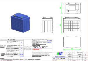 แบตเตอรี่ลิเธียม Lifepo4แบบชาร์จไฟได้12V 50AH สำหรับระบบพลังงานแสงอาทิตย์ - Product Image 4