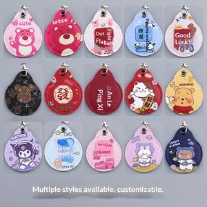 ปลอกป้องกันบัตรควบคุมการเข้าออก NFC ลายแมวนำโชคทรงสี่เหลี่ยมจัตุรัสขนาดเล็ก พร้อมสายคล้องกุญแจแบบถัก สำหรับ<span class=keywords><strong>บ้าน</strong></span><span class=keywords><strong>เช่า</strong></span> รถยนต์ไฟฟ้า - Product Image 4