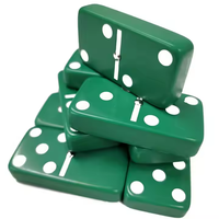Jeu de dominos double six personnalisé, blocs de dominos multicolores et logo pour jouer au jeu de dominos