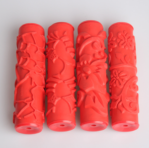 7 Inch Embossing Textured Urethane Rubber <b>Roller</b> Brush for DIY Industrial Wall Decoration 3D <b>Paint</b> Design OEM - Product Image 4