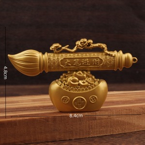 Alloy Wenchang Brush Yuanbao Shape Desk Ornament Feng Shui Wealth Decor For Office Home Use - Product Image 4