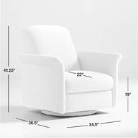 Chaise pivotante blanche pour salon chambre et salon chaise d'appoint pivotante baril fauteuils de salon