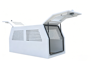 Custom Aluminum Transport Dog Box for Truck with Whale Tail <b>Handle</b> <b>Lock</b> and <b>Window</b> - Product Image 5