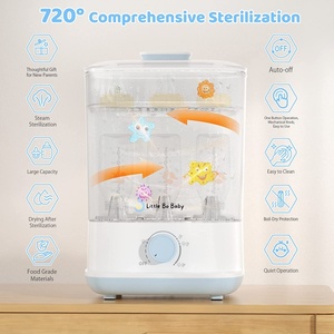 Stérilisateur et sécheur de biberons automatique haute capacité pour 11 biberons avec bouton tactile multifonction - Product Image 3