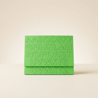 Autocollants en mousse EVA alphabet, lettres autocollantes ABC, mousse découpée verte de 3 mm d'épaisseur pour l'apprentissage des enfants et les loisirs créatifs