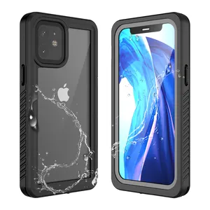 New Design Built-in Screen Protector Shockproof Phone Cover TPU IP68 Waterproof Case for iPhone 12 5.4 inch Phone Case