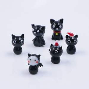 ミックススタイル ランプワーク ハンドクラフト ムラーノ ミニチュア ガラス製 小さなハロウィン フィギュアオーナメント - Product Image 4