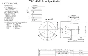 Verkauf 1/2.5 Format Auto Kamera-Objektiv 5 Glas Auto-Rückfahrkamera-Obersicht 3,5 mm Auto Seitenschnitt-Kamera-Obersicht für Reserve-Warnsystem