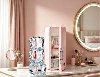 Mini-réfrigérateur portable 30L chaud et froid pour masques faciaux, cosmétiques et maquillage – Accessoire pour chambre et salle de bain