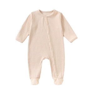 가을 겨울 아기 점프수트 긴팔 크롤링 수트 캐주얼 스타일 신생아 옷 버튼 여밈 방귀 잠옷 - Product Image 6