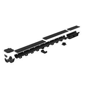 <span class=keywords><strong>Caniveau</strong></span> de drainage linéaire moderne en U pour salle de bain et jardin, gouttière de drainage des eaux pluviales pour hôtels, en plastique, matériaux de construction - Product Image 4