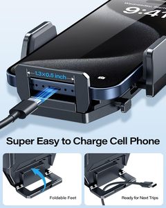 <span class=keywords><strong>Support</strong></span> de téléphone de <span class=keywords><strong>voiture</strong></span> robuste avec fente pour CD, maintien sur 3 côtés, utilisation à une main, universel et durable, compatible avec tous les smartphones - Product Image 4