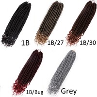 Vente en Gros Cheveux pour Tresses Afro Kinky Twist Goddess Faux Locs Cheveux à Torsader Cheveux Synthétiques Mèches pour Tresses Africaines 18 Pouces