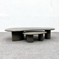 Ensemble de tables basses gigognes pour salon, style moderne personnalisé, haute qualité, fait main en bois massif