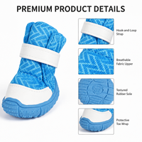 Chaussures pour chien en maille respirante, bottes pour animaux de compagnie avec semelle antidérapante et sangle réglable, chaussures pour chien d'extérieur