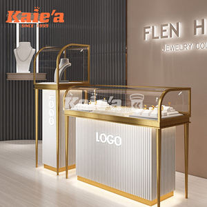 Gabinete de exhibición de joyería personalizado de diseño Simple de gama alta, escaparate, mesa de exhibición de joyería de vidrio moderna <span class=keywords><strong>para</strong></span> joyería - Product Image 3