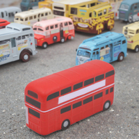 Modèle de bus touristique à deux étages avec marquage personnalisé, cadeau commémoratif, forme de bus rouge, jouets en mousse PU