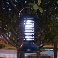 Lámpara antimosquitos con energía solar, luz UV, trampa para insectos portátil, impermeable, para acampar al aire libre