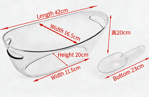 Vente en gros <span class=keywords><strong>de</strong></span> seau à glace transparent <span class=keywords><strong>de</strong></span> grande capacité 5L avec pelle à glace |    Bac à glace en plastique pour bar, café, salon <span class=keywords><strong>de</strong></span> thé et événements - Product Image 4