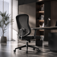 Chaise de bureau ergonomique en maille avec support lombaire réglable, accoudoirs pivotants et siège en mousse – Vente en gros de chaises de bureau informatiques