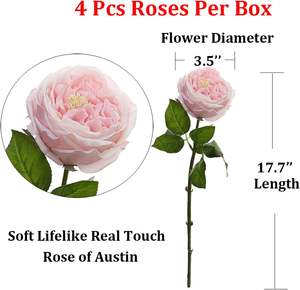 Pintura al Óleo de Tallo Único, Peonía Artificial de Seda en Tonos Pastel, Decoración para el Hogar de 47 cm, Halloween, Pascua, Año Nuevo, Navidad, Día de San Valentín - Product Image 4