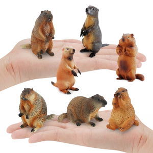 Comercio exterior Venta caliente Modelo salvaje <span class=keywords><strong>Marmota</strong></span> Ardilla Bosque Pastizal Animal Adornos de mano estáticos - Product Image 1
