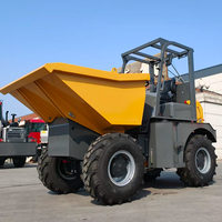 Mini-dumper d'usine 4x4 avec benne autochargeuse, moteur à faible coût d'entretien, camion-benne à quatre roues motrices