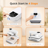 Presse à chaleur à pression réglable AST&T AutoPress nouvelle génération |   Chauffe rapidement et uniformément pour le transfert thermique HTV/sublimation 110V/220V