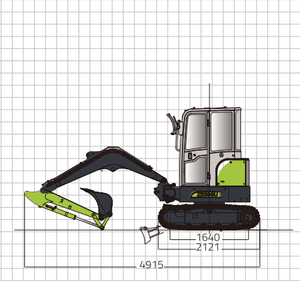 Excavatrice sur chenilles Zoomlion ZE35GU de 3,5 tonnes efficace pour les travaux de terrassement, avec pompe et moteur pour les espaces restreints (bêche de 0,1 m) - Product Image 6