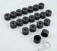 Couvercle de Valve de pneu de voiture, moyeu de roue automobile, boulon d'écrou Anti-poussière, décoration, couvercle de vis antivol noir
