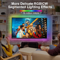 Rétroéclairage LED Intelligent pour Téléviseur avec Caméra pour Écrans de 55-65 Pouces – Bande LED Flexible RGB Synchronisée à l'Écran et à la Musique